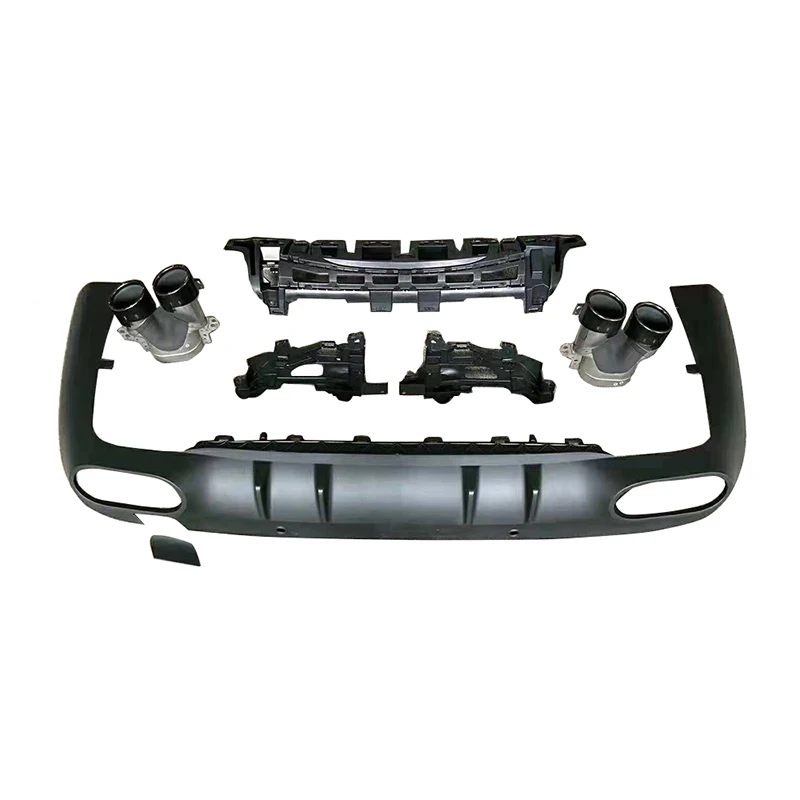 PP Black Rear Bumper Diffuser Lip Spoiler for Mercedes-Benz CLS Class C257 Sport 2019 2020 Non for CLS53 AMG Rear Apron Lip Tips