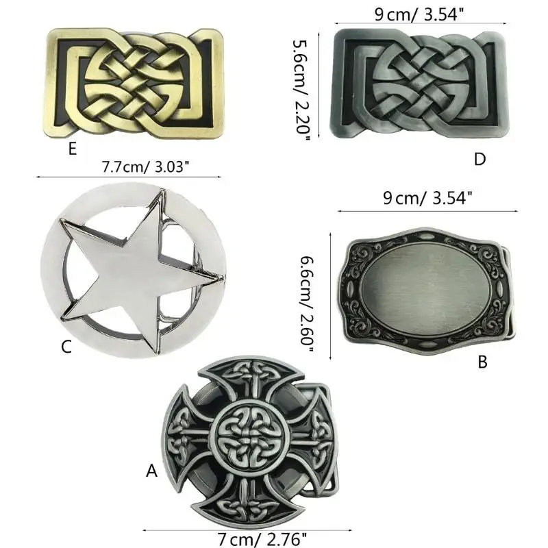 652F إبزيم حزام عتيق بديل إبزيم الحزام نقوش للرجال كهدية زينة #6