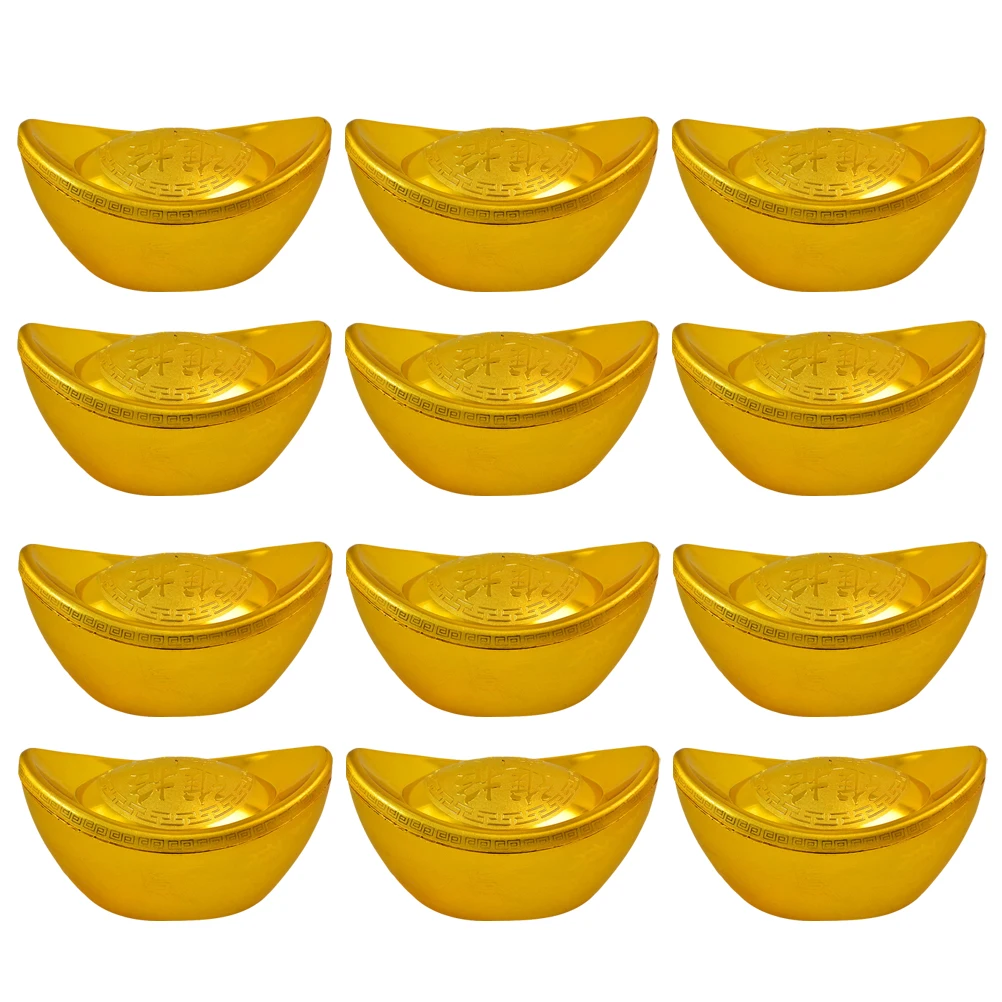 

Gold Ingot Ornament Simulation Figurine Home Decoration Plastic Adult Reward Tokens Cute Novelty Gifts