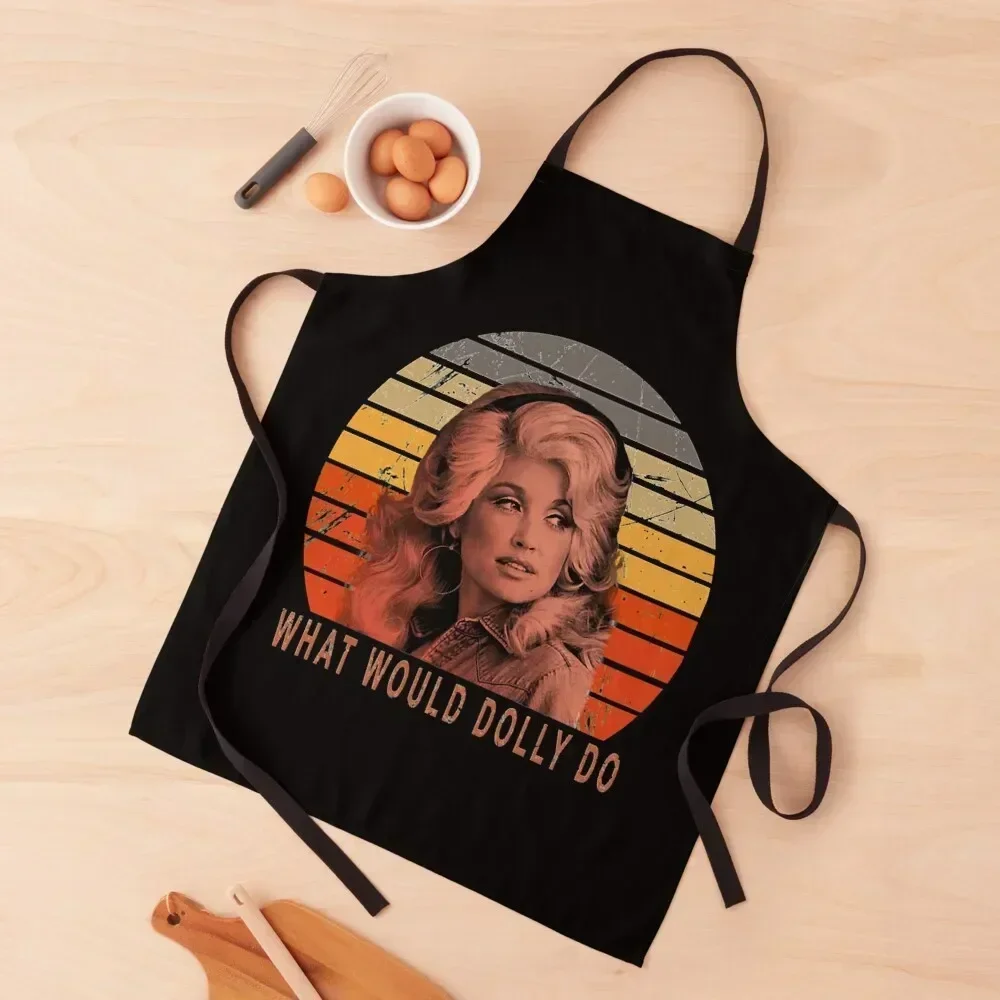 

What would dolly do quote love Apron Women's Dress waterproof for women chef for man For Cooking Apron
