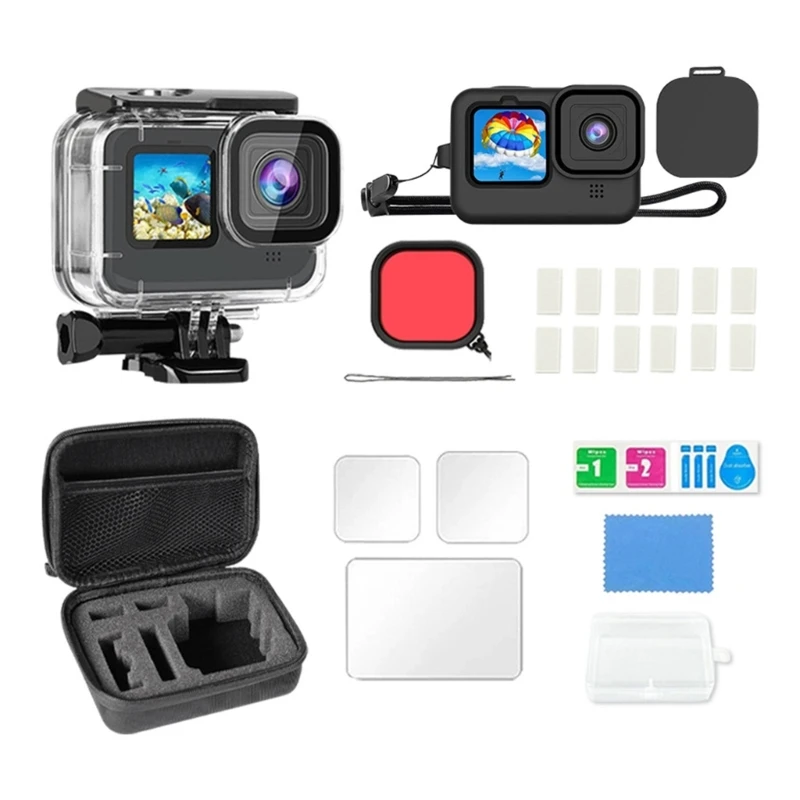 Durability Diving Housing Case For Hero9-12 Camera With Easy Button Access