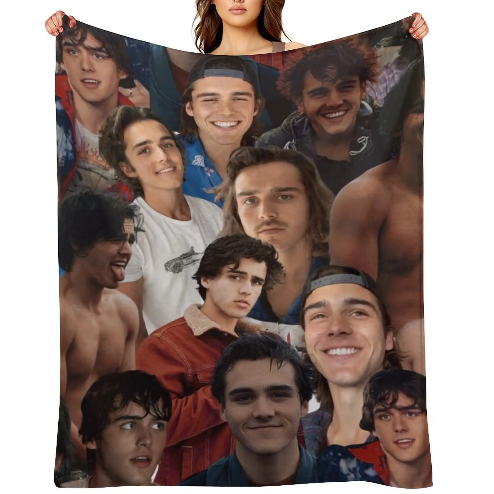 

charlie gillespie photo collage Throw Blanket Bed covers For Sofa Thin Decorative Beds Luxury St Blankets