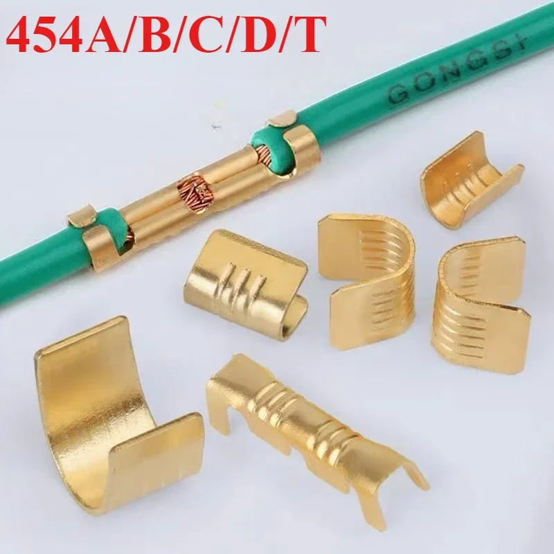

100Pcs U Shape Copper Ring Terminals Non-Insulated Car And Motorcycle Cable Wire Butt Splice Crimp Connectors DJ454A/B/C 453 452