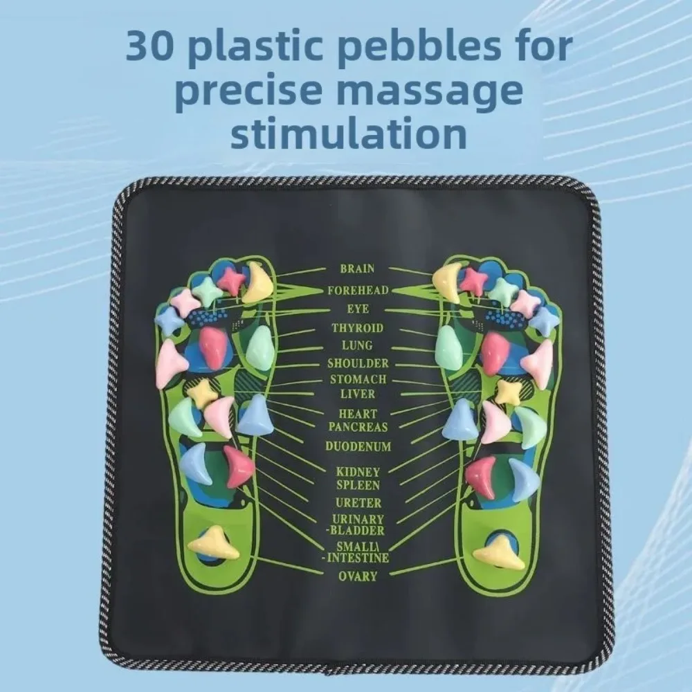 35*35cm Therapy Relax Pain Stress Relief Reflexology Walk Stone Road Foot Massage Mat Acupressure Relax Massage Pad Trigger