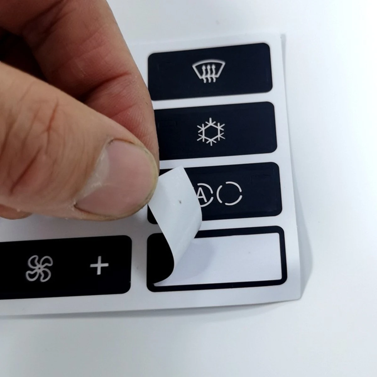 AC Button Repair Decals Stickers for BMW X3 E83 Clima Panel Worn Knob Switch Cover Kit