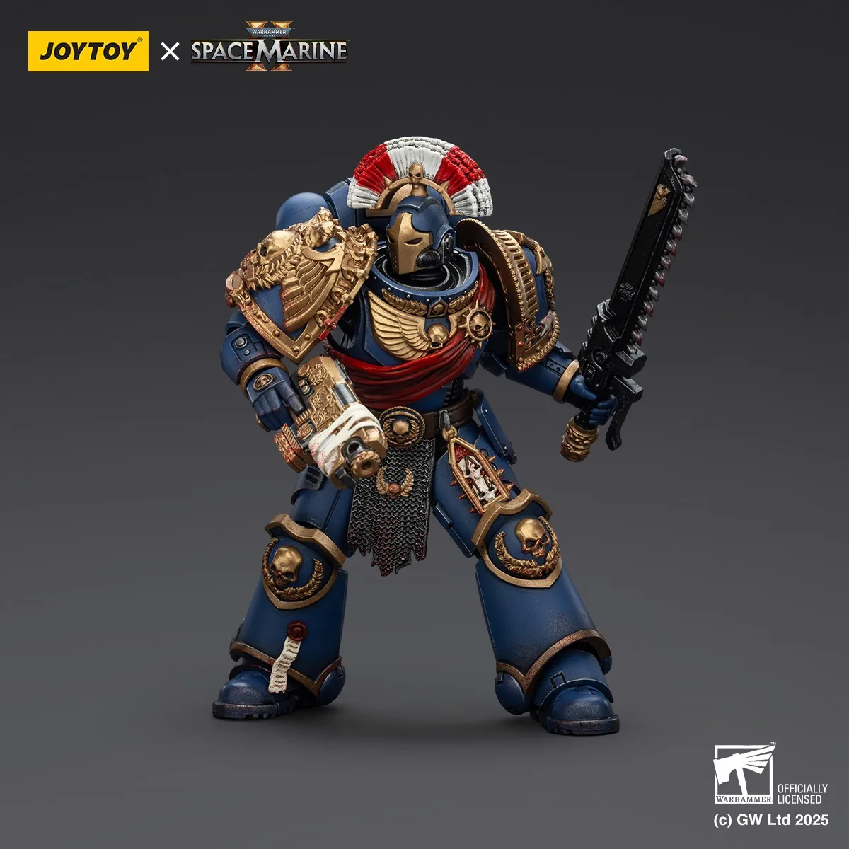 

Joytoy Warhammer 1/18 Action Figures Ultramarines Relic Secundus Armour with Artificer Bolt Rifle,Chainsword and Bolt Pistol
