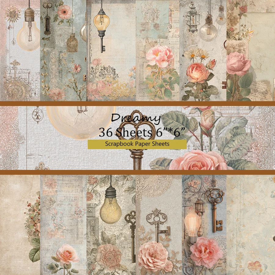 

36 Sheets 6"x6" Scrapbook Paper Pack: Starlit Watercolor Splashes – Ignite Scrapbooking, Origami & Cosmic Craft Magic