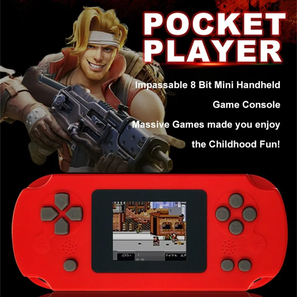 GAMINJA g31 جهاز تحكم صغير محمول محمول باليد ريترو cay مشغل ألعاب للأطفال مدمج في ألعاب 8 بت