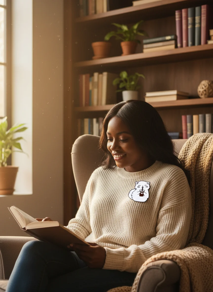 Cute Cat Drink Coffee Design Enamel Brooches Letter Never Not Tired Pillow Shaped Pins Cartoon Hamster Shaped Badge