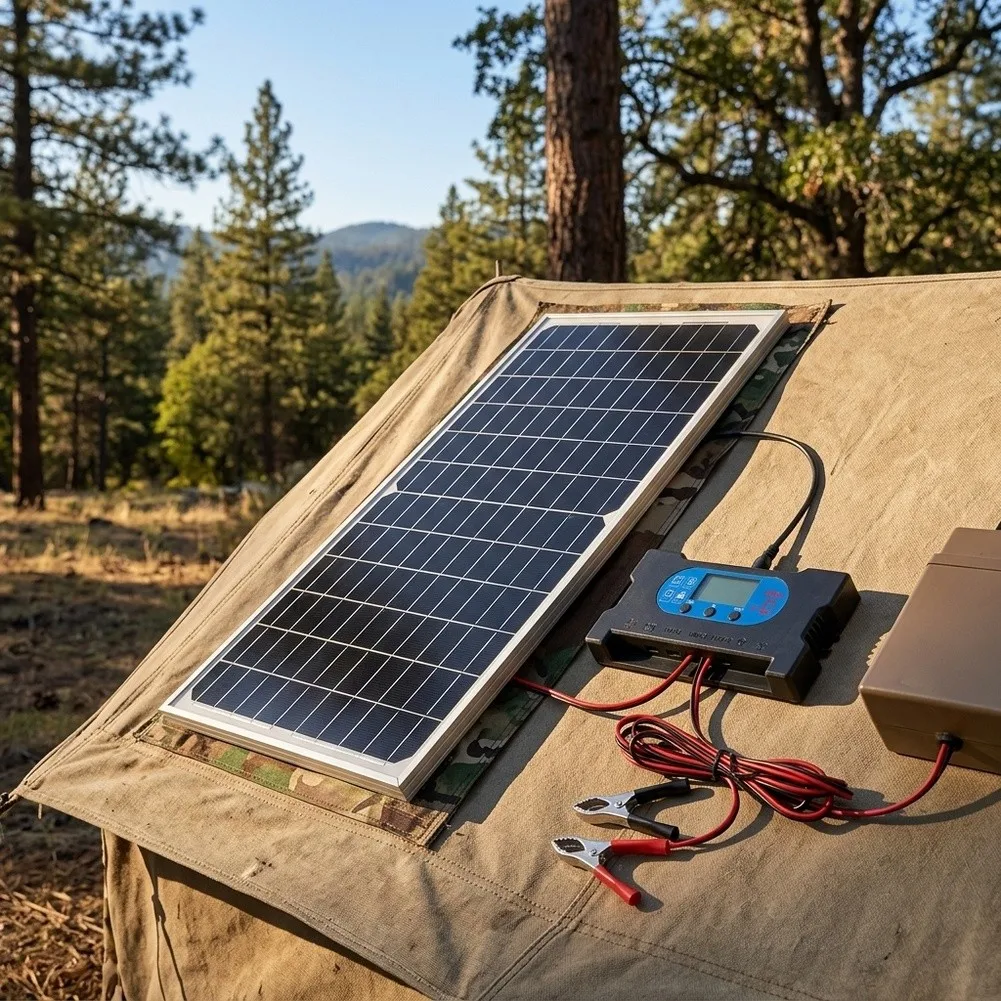 12V for Solar Controller 17W for Solar Panel Camping for Power for source Battery Clamp Included Waterproof Solar Charger