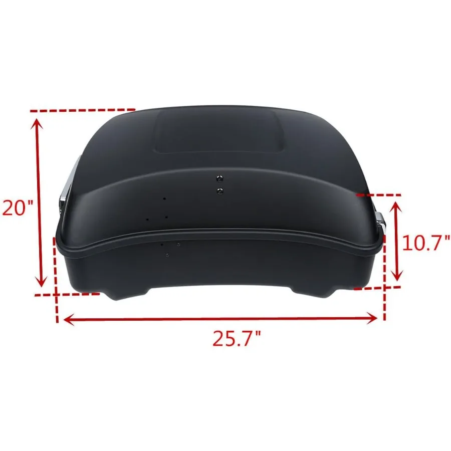صندوق صندوق الدراجة النارية المفروم باللون الأسود غير اللامع 2 رف تركيب لدراجة Harley 20142025 Touring CVO Road King Road Glide Street Glide E #2