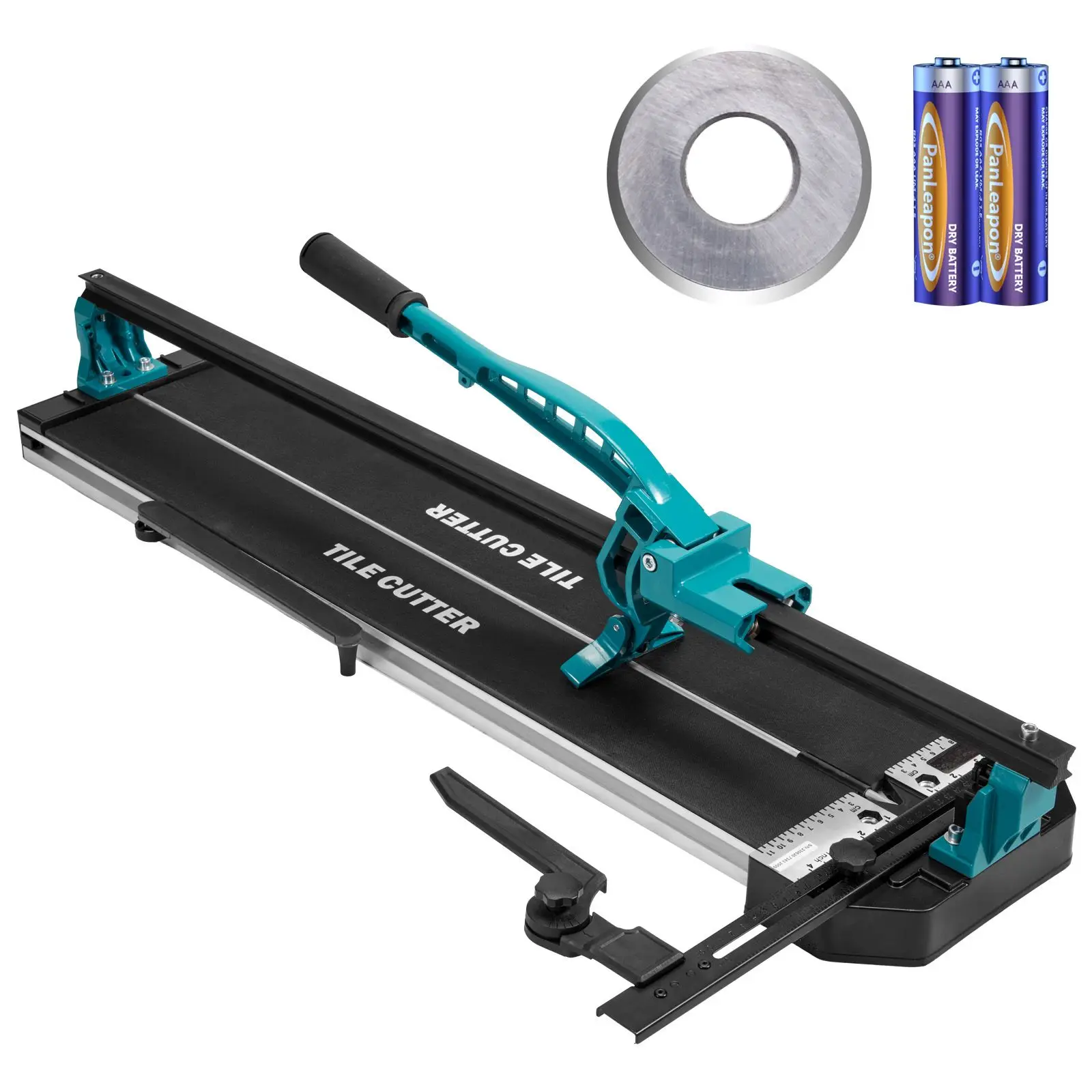 Manual Tile Cutter, 32 Inch, Porcelain Ceramic Tile Cutter with Tungsten Carbide Cutting Wheel, Infrared Positioning, Anti-Skid