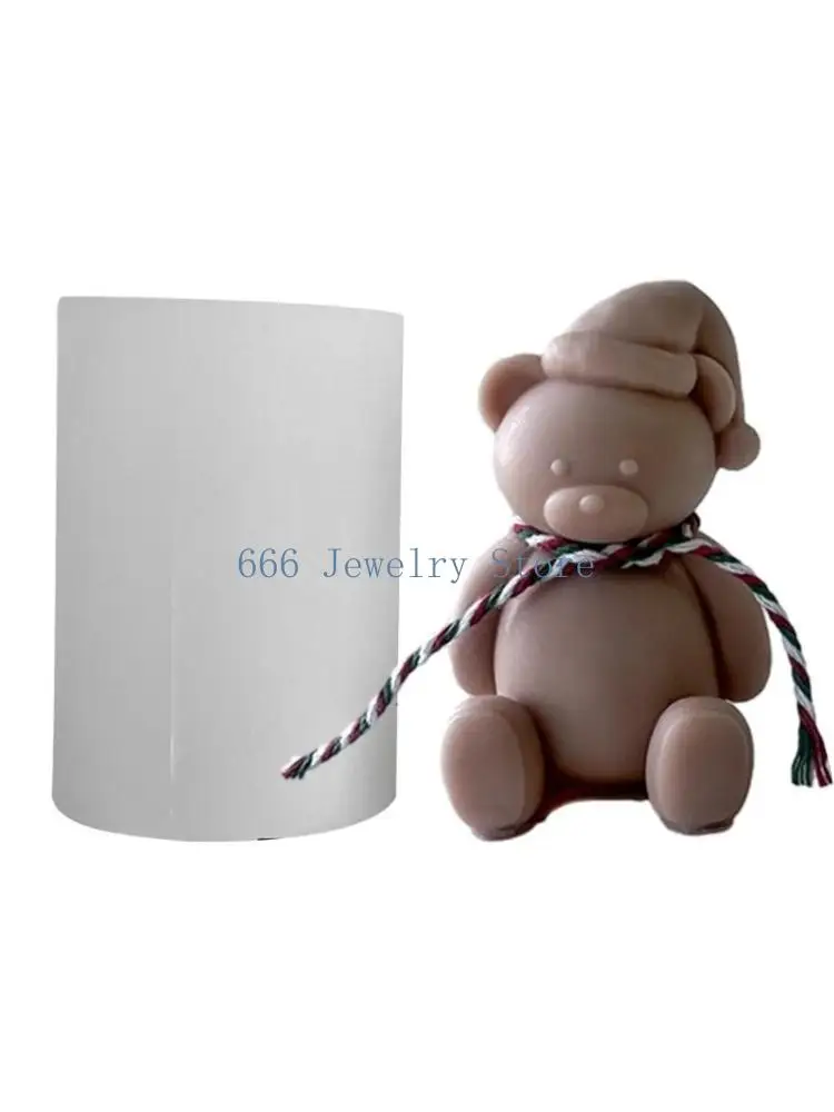 

F2TD Fun and Adorable Cartoon Bear Silicone Mold Unique Candles Soaps Making Mould