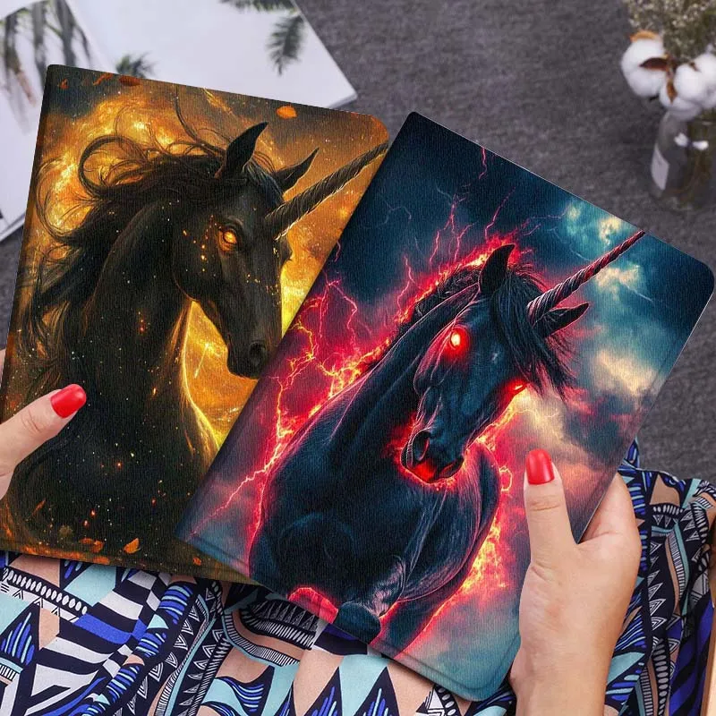 

Dark Horse Fire Cool For Xiaomi Mi Pad Mini 4 5 6 7 SE Pro Plus Redmi Pad 2 SE 2025 8.8 11 Foldable Tablet Case Gift