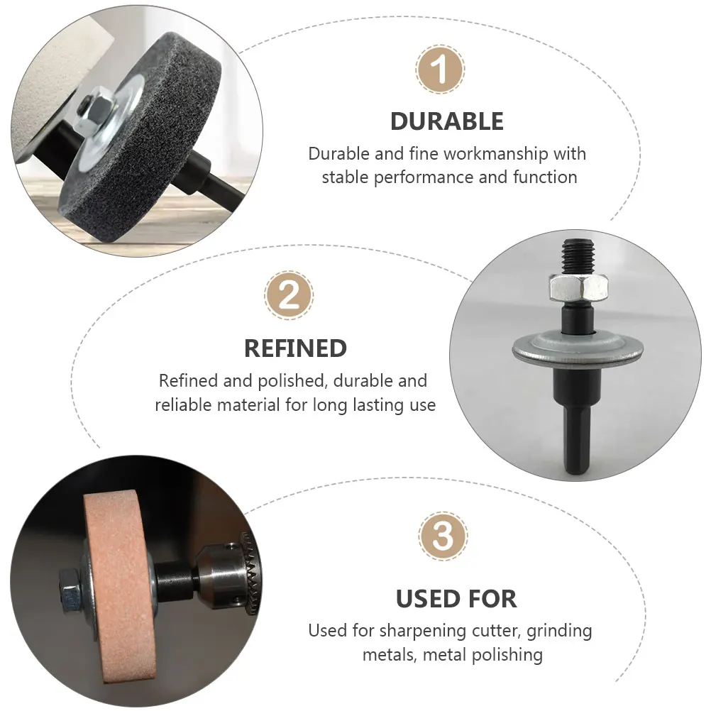 

2 Sets Converting Wheel Extension Shafts Electric Drill Converter Grinding Metal Polishing Tool Repairing Kit High-Speed