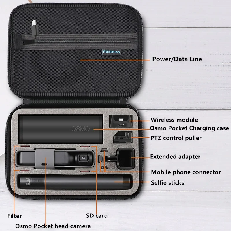 Карманная сумка для хранения ручной карданной камеры Osmo, портативная цифровая коробка, чехол для переноски DJI OSMO Pocket 1/Pocket 2, аксессуары