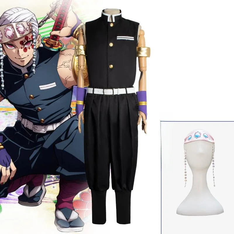 

Хэллоуин Косплей Костюм Kimetsu No Yaiba T orm Sound Column Bone Marrow Женская традиционная одежда Сценический костюм