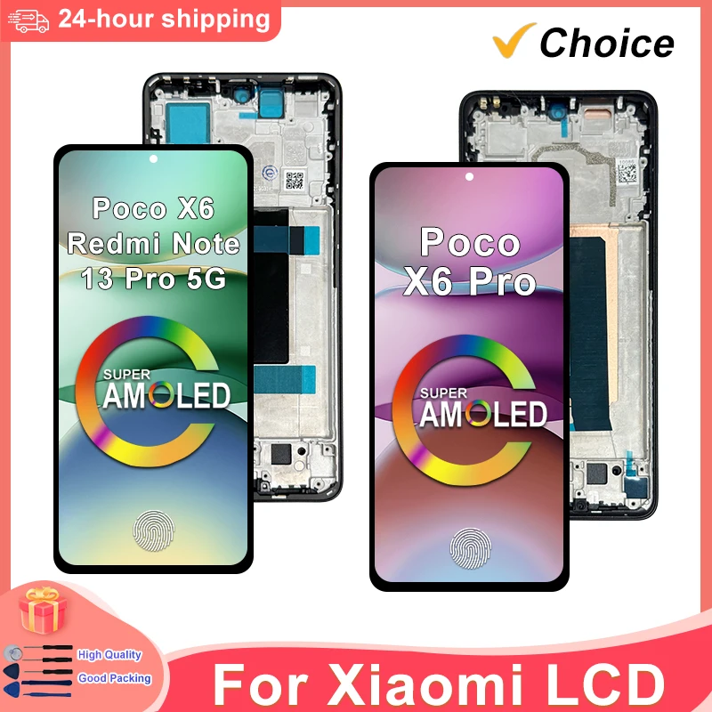 AMOLED para Xiaomi Poco X6 LCD Note 13 Pro 5G pantalla táctil digitalizador reemplazar para Xiaomi POCO X6 Pro pantalla 2311DRK48G