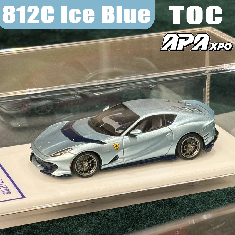 TOC Fuleme 1/64 812C 아이스 블루 합금 자동차 장난감 다이캐스팅 금속 모델 컬렉션 소년 크리스마스 선물