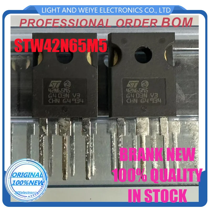 5PCS STW42N65M5 42N65M5 TO-247 600V 42A Best Quality