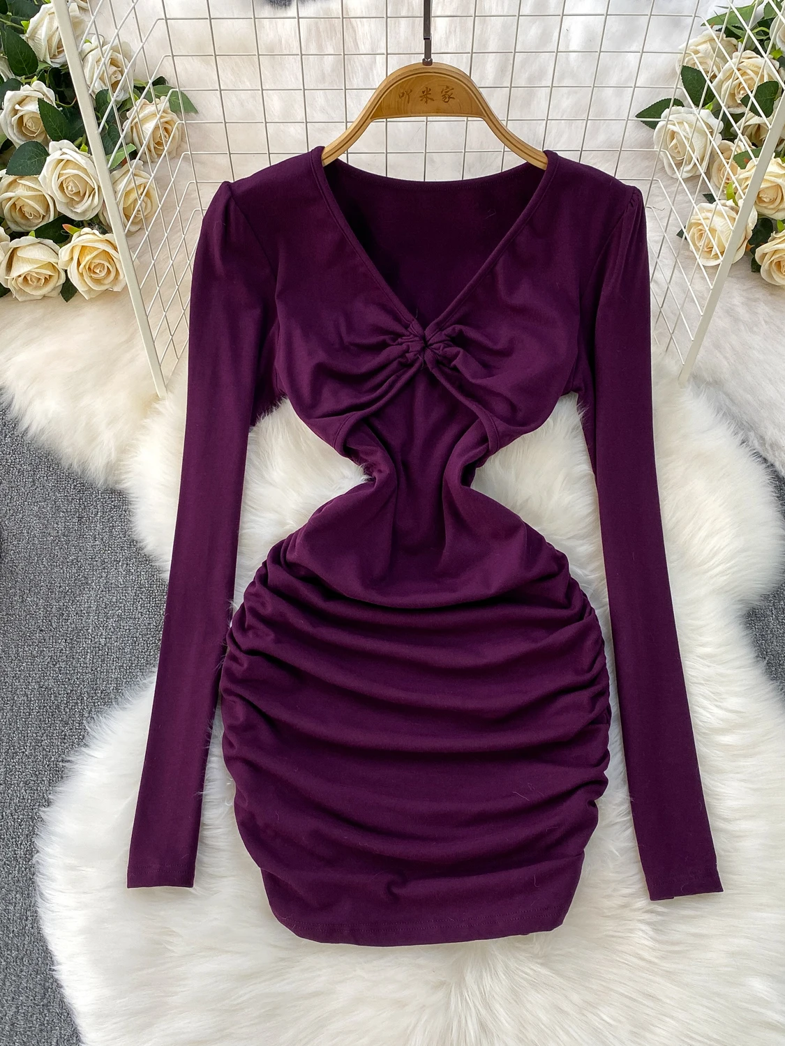 Women's Purple V-Ne… - image