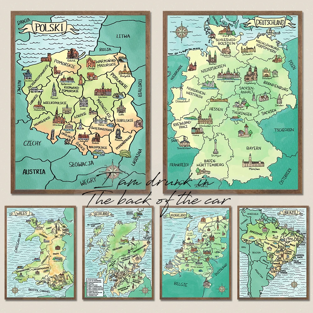 Watercolor Maps Pos…