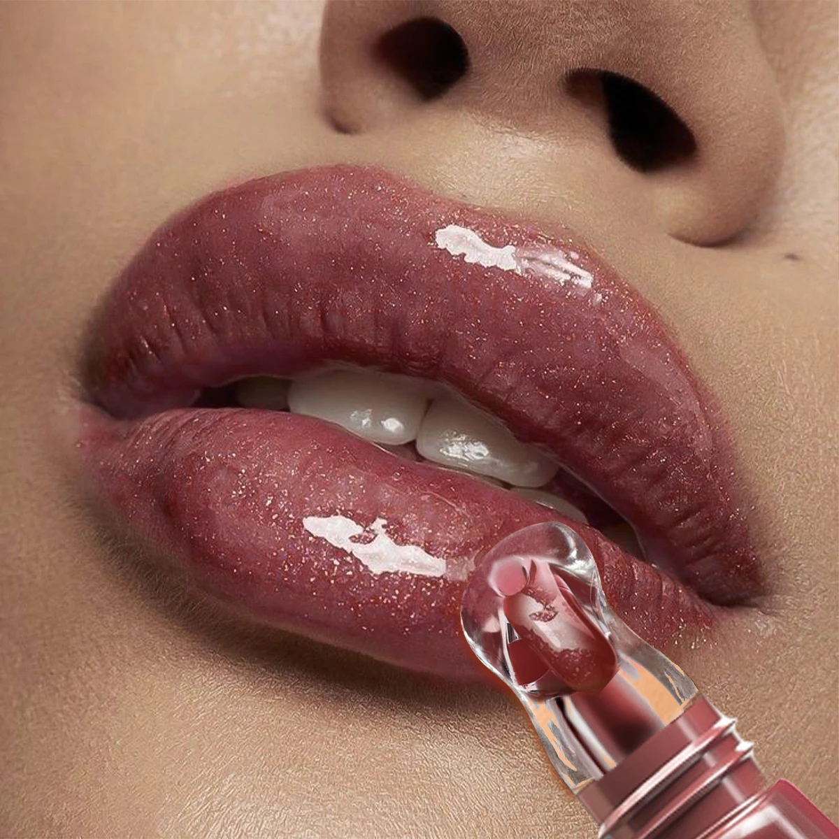 

YOUNG VISION 6 colors pearlescent fine glitter tube lip nourishing moisturizing crystal clear watery glossy lip color
