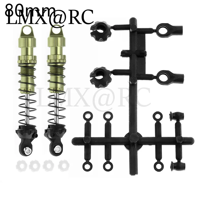 LMX-معدن امتصاص الصدمات ل RC الزاحف سيارة ، ترقية أجزاء الملحقات ، 80 مللي متر ، 90 مللي متر ، محوري SCX10 ، RBX10 ، Traxxas ، TRX4 ، D90 ، 1 ، 10 ، 2 قطعة