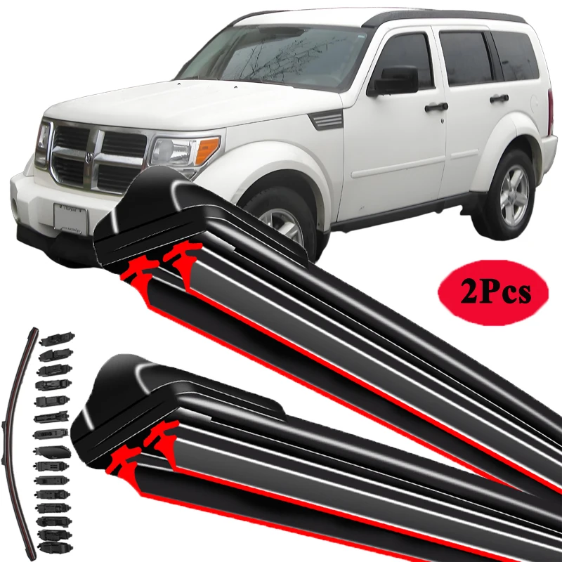 

For Dodge Nitro SUV 4WD 2006 2007 2008 2009 2010 2011 2012 Car Window Regulator Double Rubber Windshield Wiper Blades Winter
