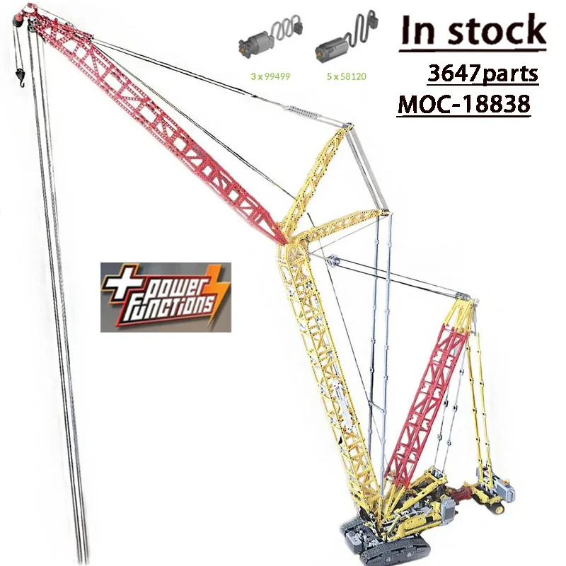 

MOC-18838 New Circular Track Crane Assembly Modular Building Blocks Model 3647 Parts Creative Boys Children's Birthday Toy Gift