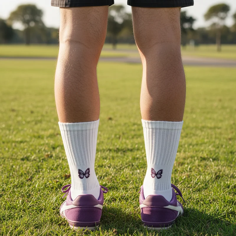 Chaussettes de travail en coton pour hommes, chaussettes longues rembourrées et respirantes, chaussettes décontractées pour hommes, chaussettes de cyclisme