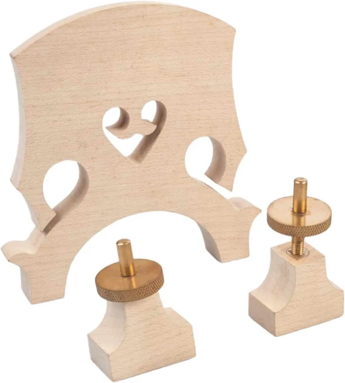 

Adjustable Maple Wood Violin & Cello Bridge Upright Bridge with Brass Screws Fit for 4/4, 3/4, 1/2, 1/4 Size Violins and Cellos
