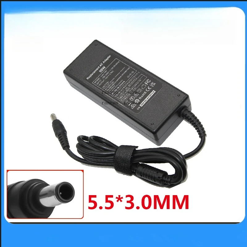 

19 В, 4,74 А, 90 Вт, 5,5*3,0 мм, адаптер питания для зарядного устройства для ноутбука Samsung R428 R410 G15 GT6000 M30 P10 UltraR60+ R65 R520 R528 R540