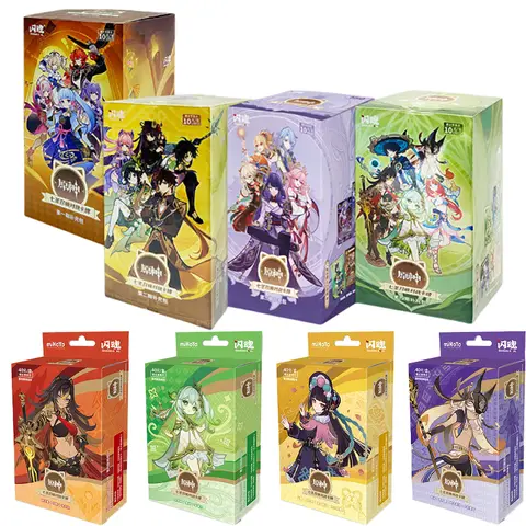 Genuine Genshin Impact Genius Invokation TCG Battle Cards Series 4 Booster Pack Collectible Cards Peripheral Gift Toys