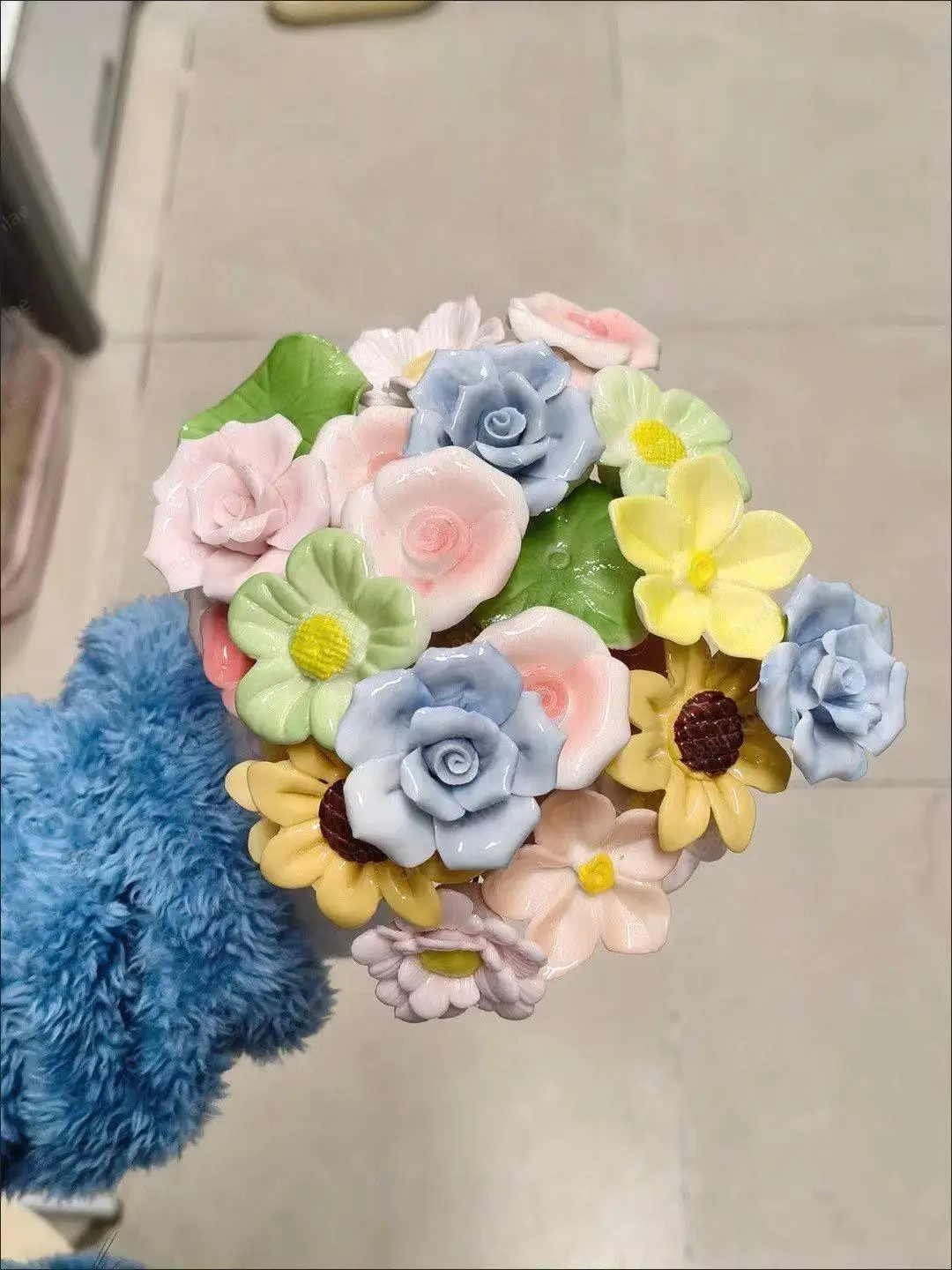 Jingdezhen High Temperature Ceramic Flower, Creative Handmade Gift, The Same Art Ornament