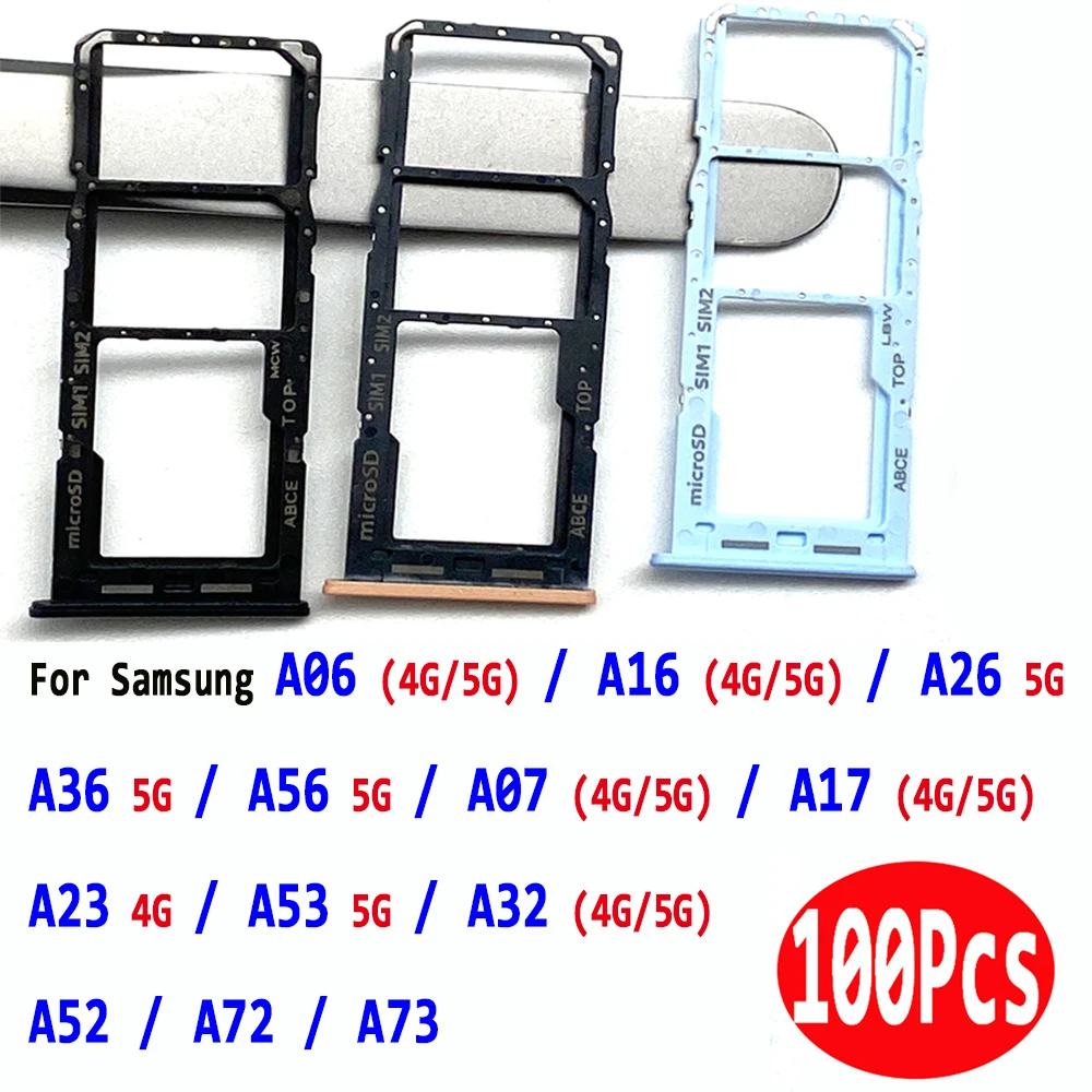 100 Stück, SIM-Kartenhalter, Chip-Slot-Adapter, Zubehör für Samsung A06 A16 A26 A36 A56 A07 A17 A23 A53 A73 A32 4G 5G A52 A72