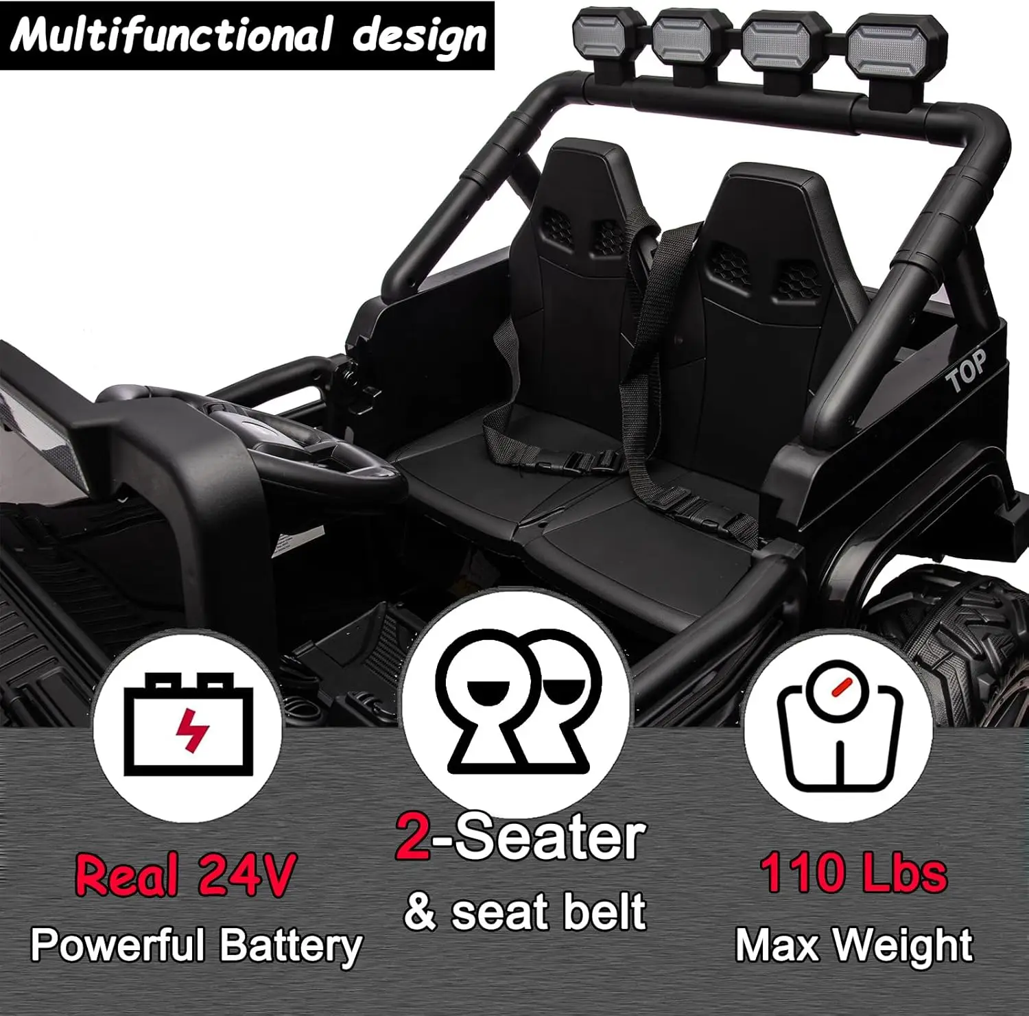 2-miejscowy samochód elektryczny 24 V dla dużych dzieci zasilany akumulatorem dla dzieci 4x4 samochód do jazdy na samochodzie z pilotem zdalnego sterowania jazda na ciężarówce w