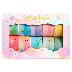 10 Roll/Box Vintage Colorful Cloud Washi Tape Masking Set Scrapbook Bullet Diary Stickers cancelleria adesiva per ragazze studenti