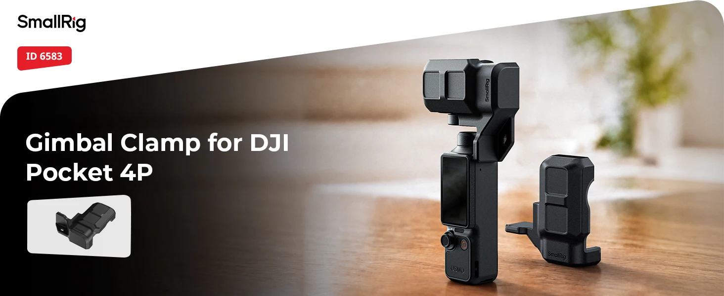 SmallRig Gimbal-Positionierungsklemme für DJI Osmo Pocket 4P mit Bildschirmschutz -6583 – Detail 1