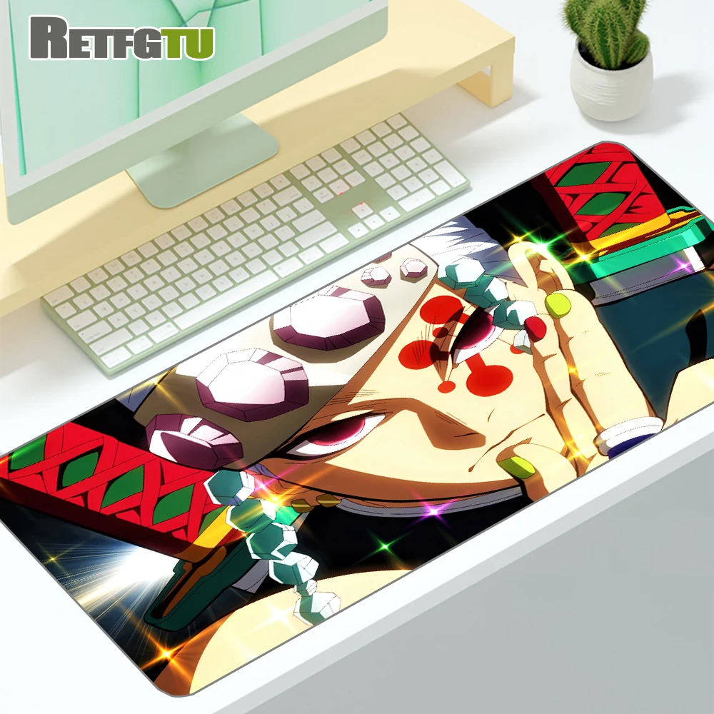 

XL Anime Demon Slayer Mousepad HD Printing Computer Gamers Locking Lock Edge Mouse Pad XXL90x40cm Keyboard PC Desk Pad Csgo Pad