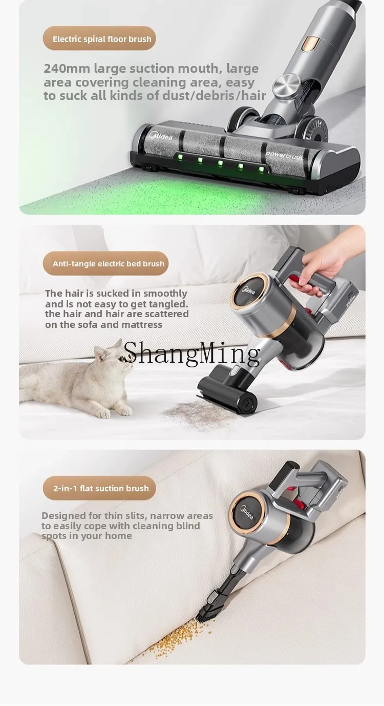 ZYY green light dust display wireless vacuum cleaner Q7 household large suction