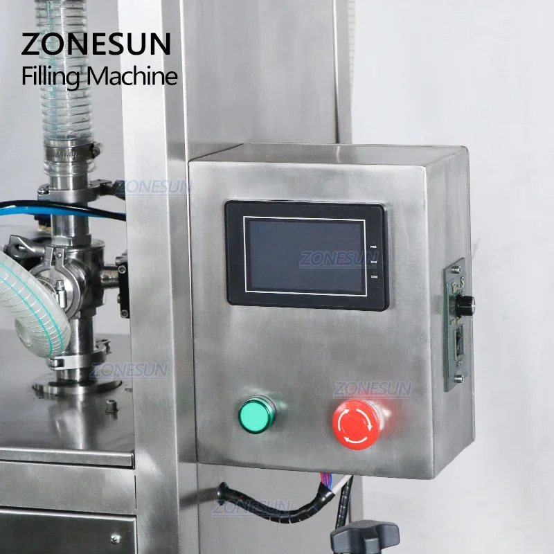 ZONESUN Автоматическая машина для наполнения кремом с четырьмя насадками, паста для кетчупа, сервопривод для соуса, шампуня, жидкий наполнитель, пневматический ZS-SV4GB