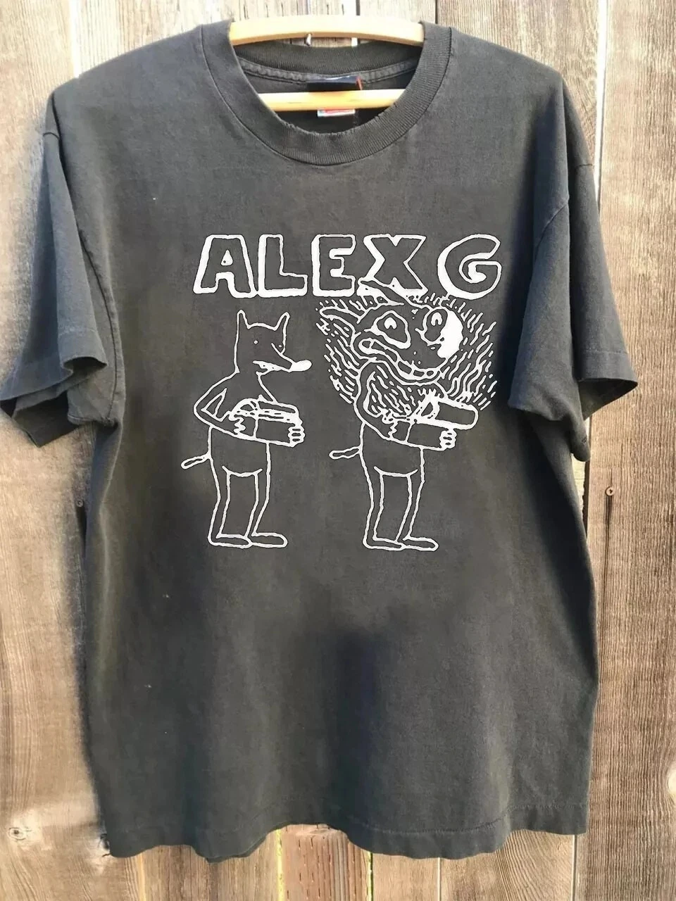 Camiseta unisex de estilo clásico Alex G, reimpresión de los años 90, color carbón, para hombre y mujer