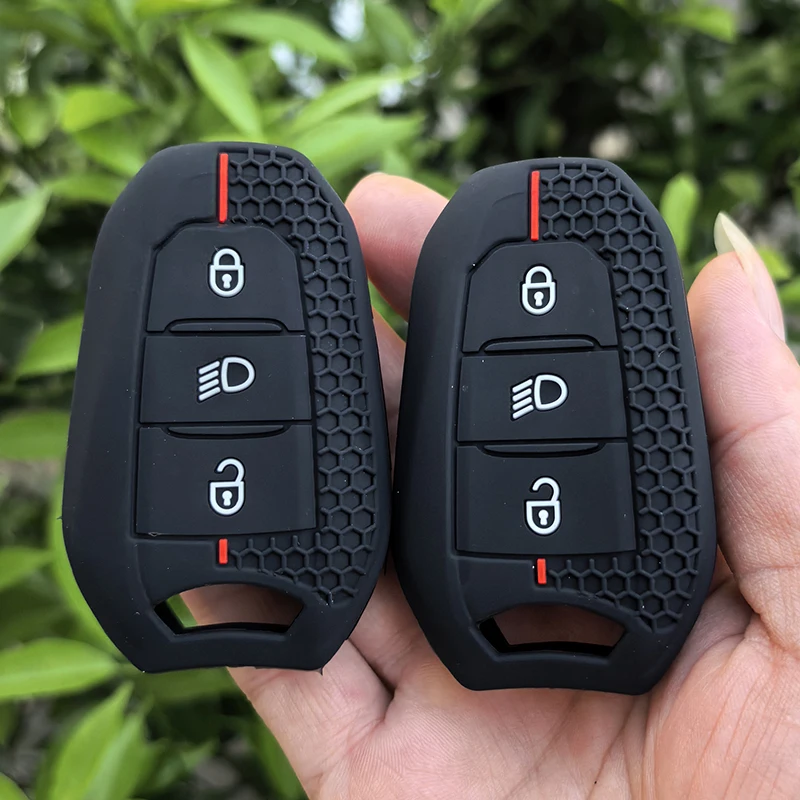 Silikon-Autoschlüsselhülle für Peugeot 308 408 508 2008 3008 4008 5008 und Citroen C4 C5 C6 C3-XR Zubehör Schlüsselgehäuse