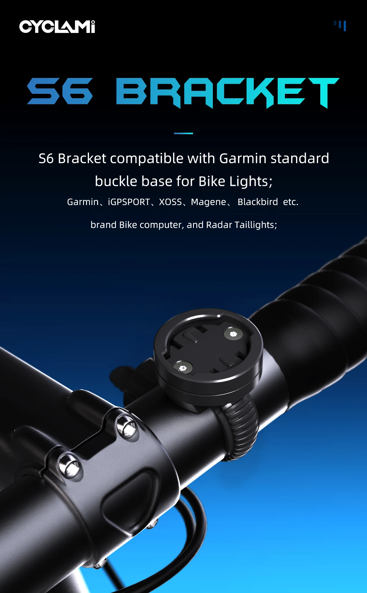 Staffa per bici Manubrio Supporto per computer Supporto per faro Supporto per giunto mobile multifunzionale Strada MTB