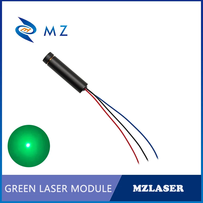Adjustable Focus Green Dot Laser Diode Module D10mm 520nm 0.5mW 1mW 5mW 10mW 20mW 30mW 50mW 3V 5V Industrial Positioning