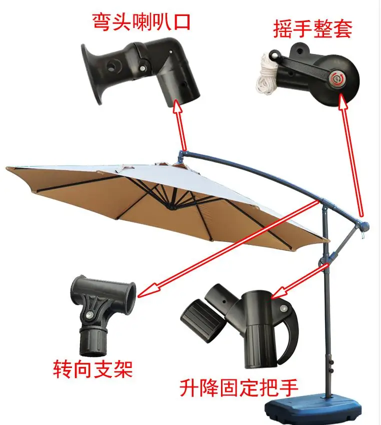 General accessories for outdoor sunshade umbrellas