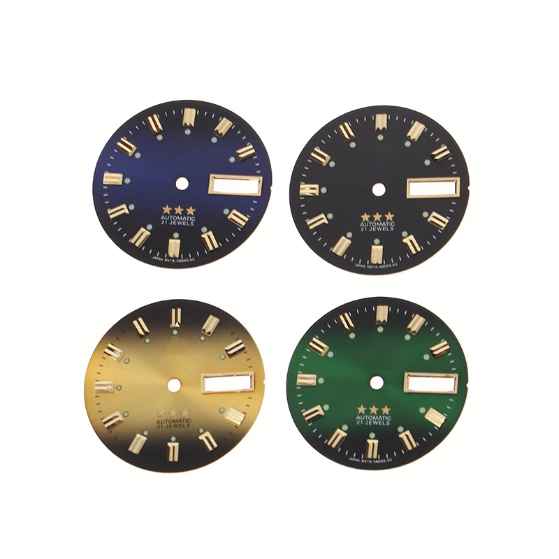 New 1Pc Vintage 3 Stars Watch Dial DIY Parts Dual Calendar Literal Men's Watch Accessories For 46941/46943 Movement view 5