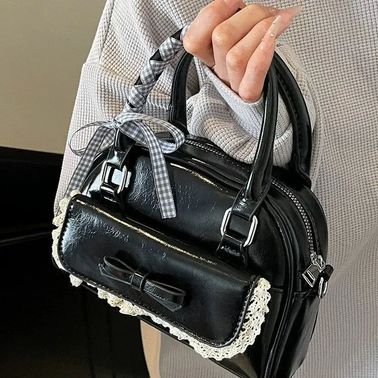 

Модная милая кружевная сумка большой емкости, милая сумка через плечо из искусственной кожи, женские сумки, сумка через плечо, сумка-тоут, сумки-мессенджеры