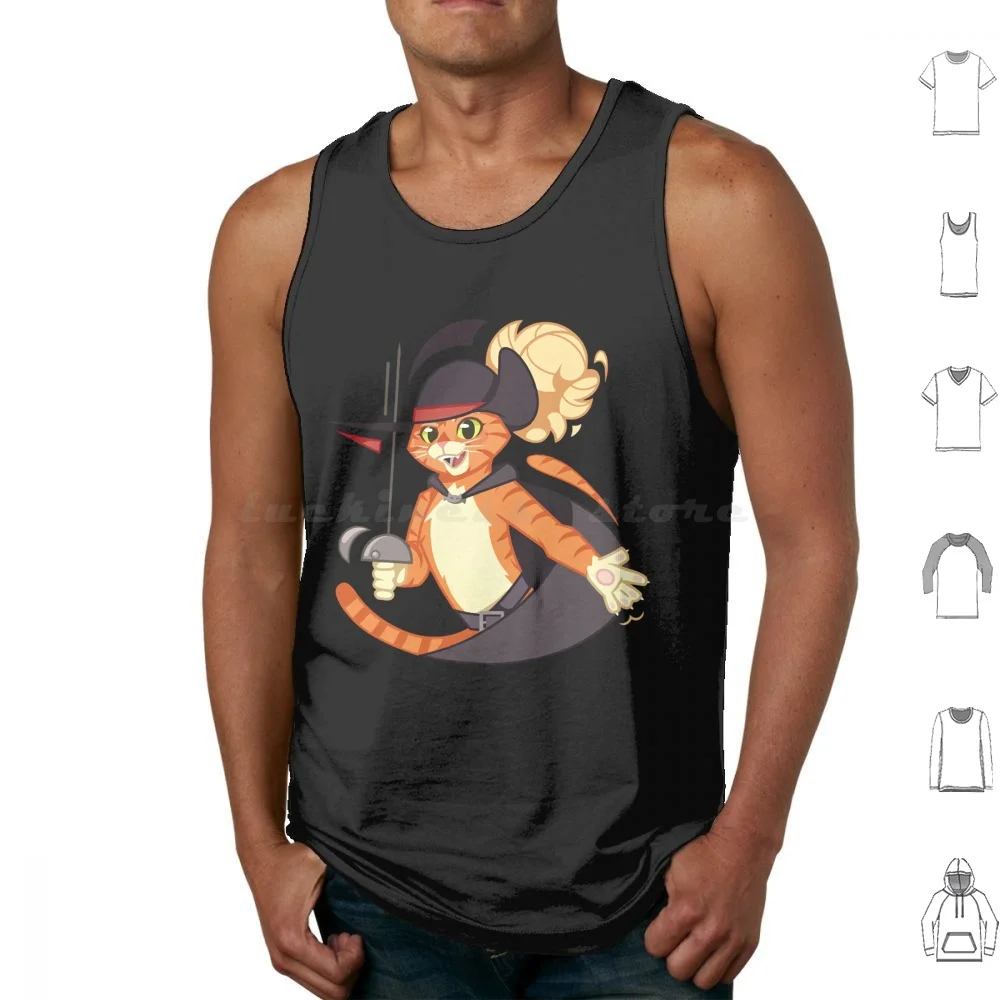 Púss Ín Boots Tank Tops Print Cotton Púss Ín Boots Cártoon Cát Déáth Goldílocks Pérríto Púss Ín Boots Thé Lást Wísh Wolf